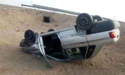 واژگونی پراید در محور ایوانکی به گرمسار پنج مصدوم داشت