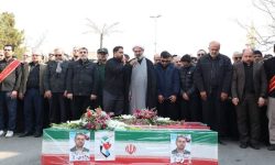 تشییع پیکر مطهر ۳ شهید امنیت در سمنان